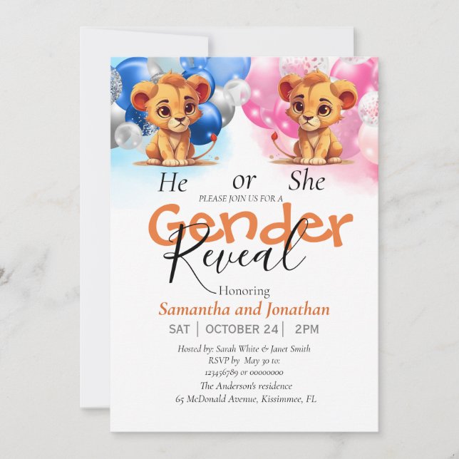 Babykläder, Gender Visa blått och Rosa Meddelande (Framsida)