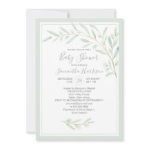 Babykläder Greenery Elegant Watercolor Foliage