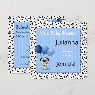 Babykläder i Blå Dalmatien Inbjudningar