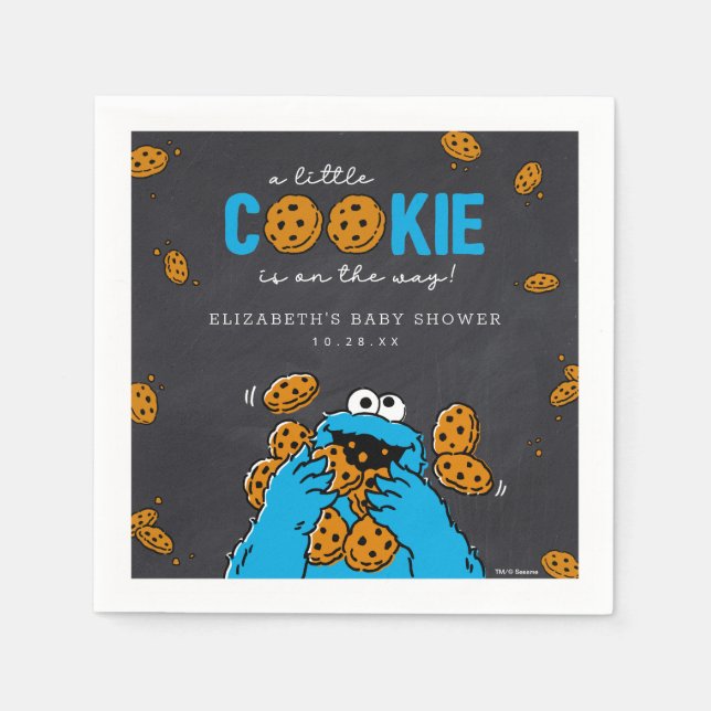 Babykläder i Cookie Monster Chalkboard Pappersservett (Framsidan)