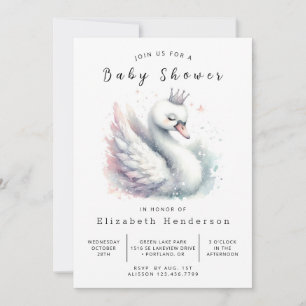 Babykläder i modern Digital Svan Inbjudningar
