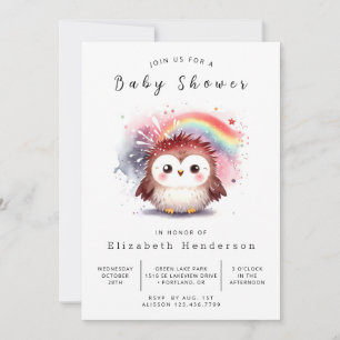 Babykläder i modern Digital Uggla Inbjudningar