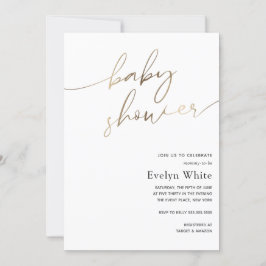 Babykläder i modern Guld Inbjudningar