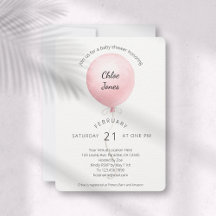 Babykläder i modern Rosa Balloon Shower