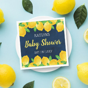 Babykläder i Modern Watercolor Lemon Träd Pappersservett
