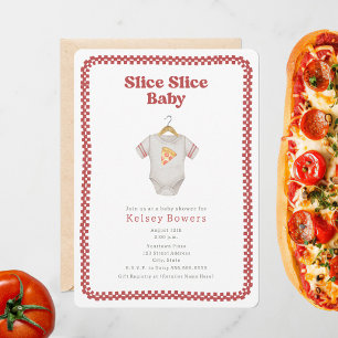 Babykläder i segmentsegment Pizza-Neutralt, babydr Inbjudningar
