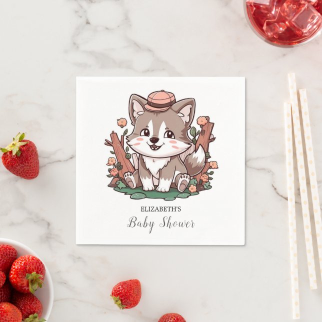 Babykläder i Vargen Mystical Dreamy Pappersservett (Insitu)