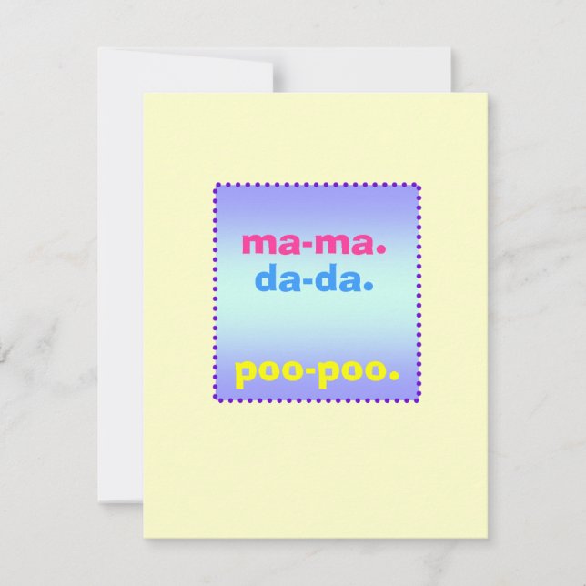 Babykläder inbjudan (Framsida)