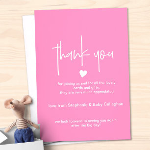 Babykläder Ljusare Tack Chic Rosa Tiny Heart Inbjudningar
