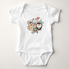 Babykläder med söt illustration t shirt