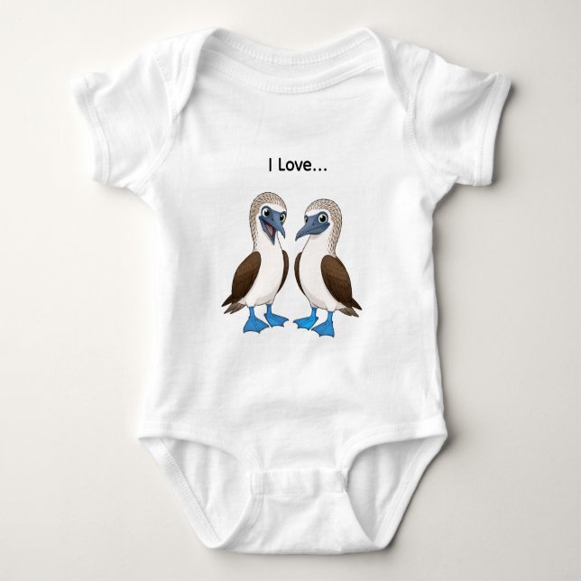 Babykläder med tecknade fåglar t shirt (Framsida)