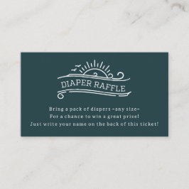 Babykläder på papperskorgen Raffle Slate Blue Baby Tilläggskort