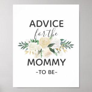 Babykläder, råd för Mamma-tecken Poster
