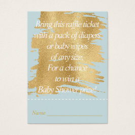 Babykläder Raffle Biljett/Classic Blue/Guld Visitkort
