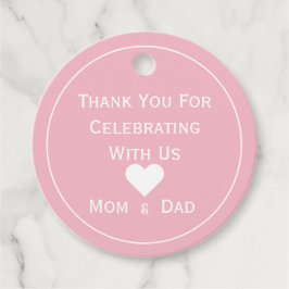 Babykläder, Rosa och vit Gåvor Etiketter