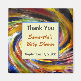 Babykläder Tack Swirled Colorful Keepsaké Magnet
