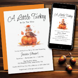 Babykläder Turkiet Thanksgiving Vattenfärg Inbjudningar