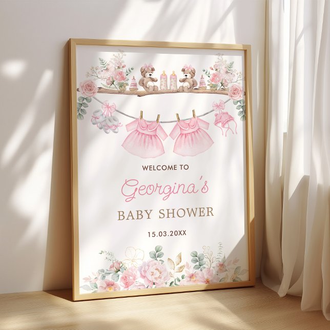 Babykläder Tvillingflickor Blommig Nurseries Välko Poster (Skapare uppladdad)
