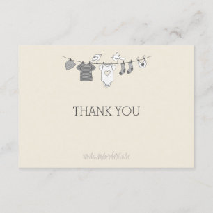 Babyklädstrecktack Notecard Inbjudningar