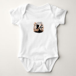 Babykostym - svart katt t shirt