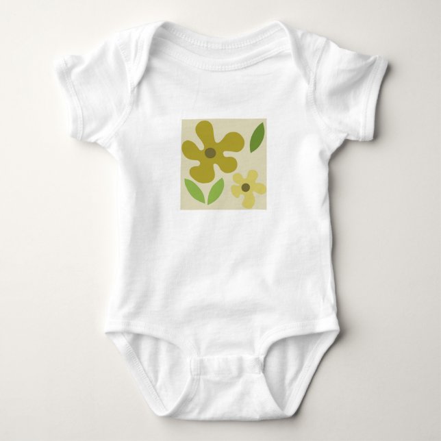 Babykroppsströja med solrosdesign t shirt (Framsida)