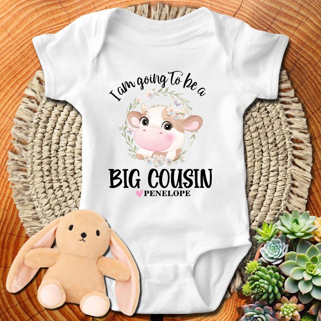 Babykungörelse Jag kommer att bli stor kusin T Shirt (Skapare uppladdad)