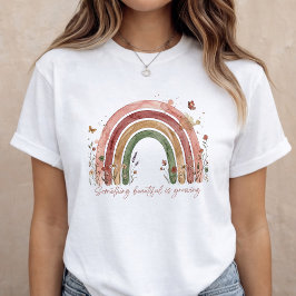Babykungörelse Regnbåge Graviditetsupptäckt T Shirt