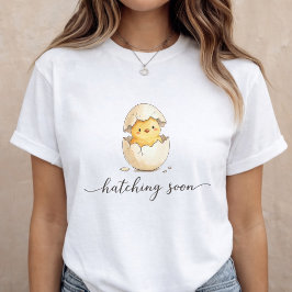 Babykungörelse Söt Chick Graviditetsavslöjande T Shirt