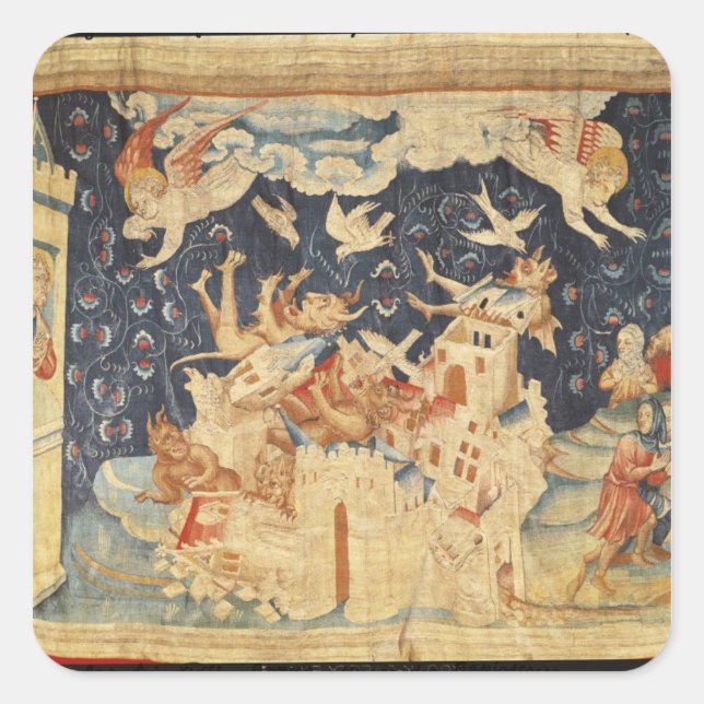 Babylon Invaded av Demons Fyrkantigt Klistermärke (Framsida)