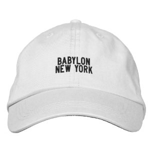 Babylon Long Island New York Hatt Broderad Keps