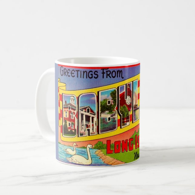 Babylon Long Island vykortsmugg Kaffemugg (Framsida vänster)
