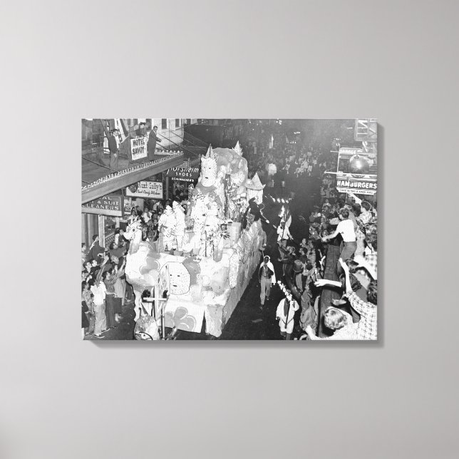 Babylon New Orleans Mardigras 1955 Canvastryck (Framsida)