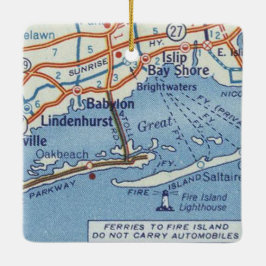 Babylon NY Vintage Karta Julgransprydnad Keramik