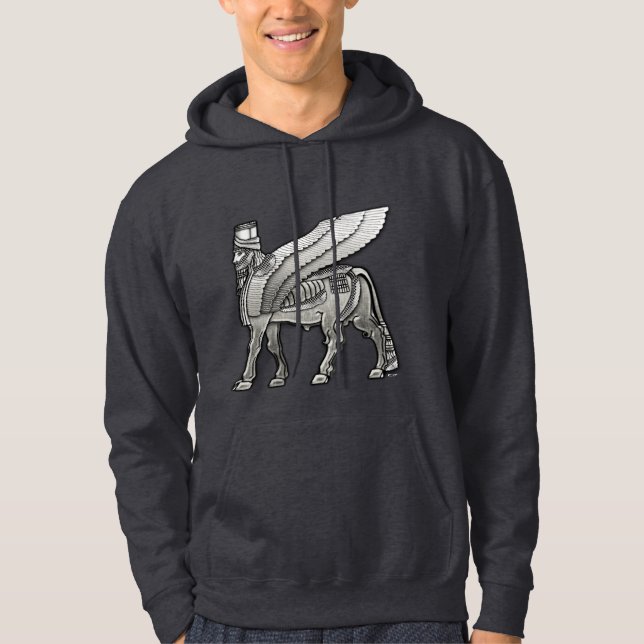 Babylonic Winged Bull Lamassu Hoodie (Framsida)