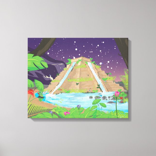 Babylons hangingträdgårdar canvastryck (Framsida)