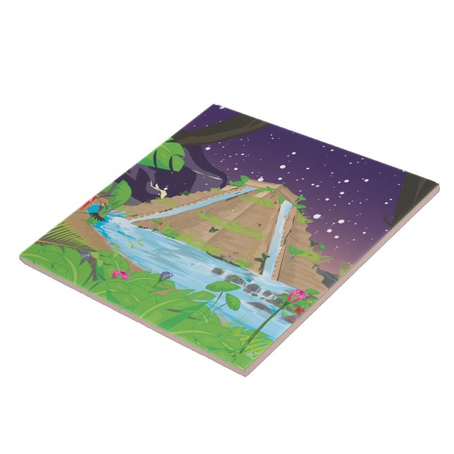 Babylons hangingträdgårdar kakelplatta (Sidan)