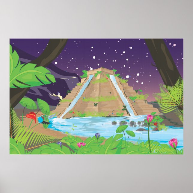 Babylons hangingträdgårdar poster (Framsidan)