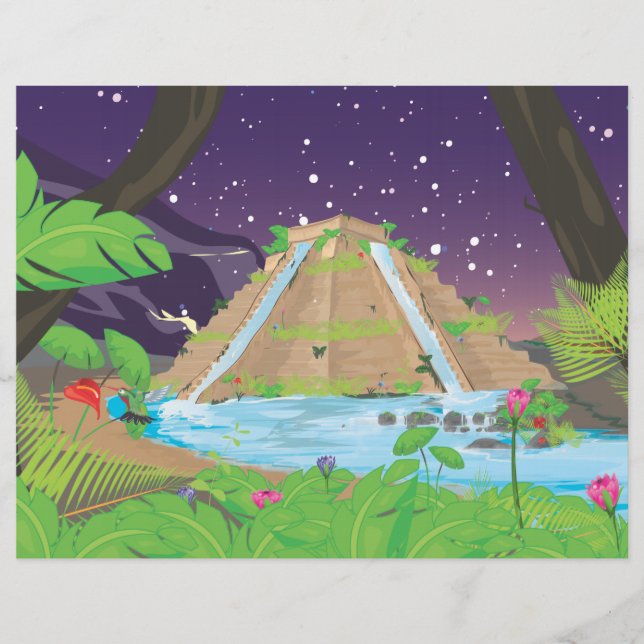 Babylons hangingträdgårdar reklamblad (Framsidan)