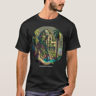 Babylons trädgårdar, Anpassningsbar Text Retro 8-b T Shirt