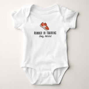 Babylöpare i träning springer maraton t shirt