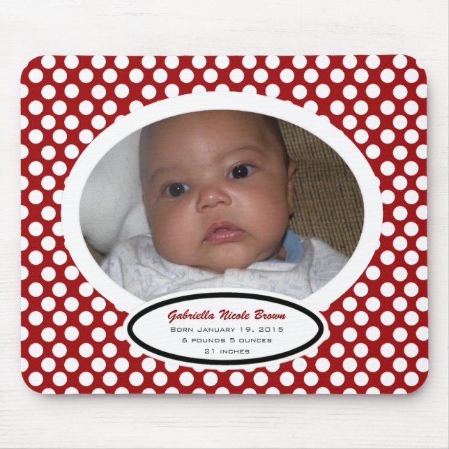 Babymeddelande Mousepad Musmatta (Framsidan)