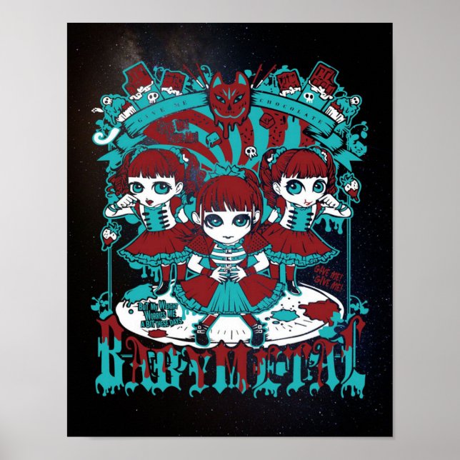 Babymetal Gimme Chocolate och kärlek Poster (Framsidan)
