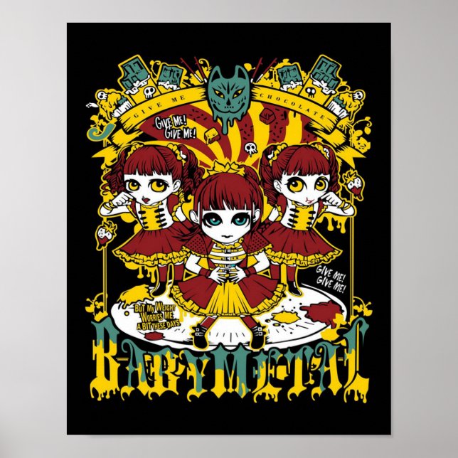 babymetal gimme-choklad poster (Framsidan)