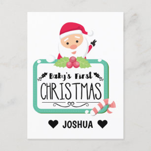babyn första jul vykort