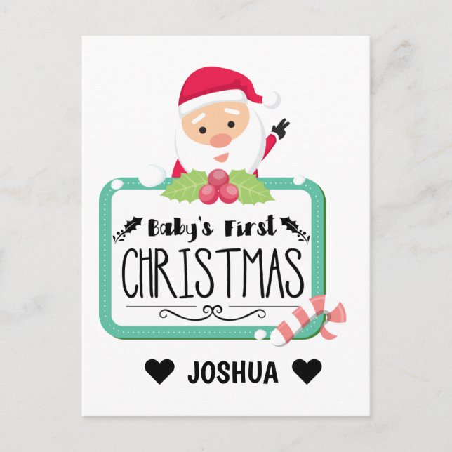 babyn första jul vykort (Framsida)