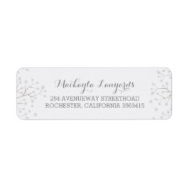Babyns andedräkt Elegant White Bröllop Returadress Etikett