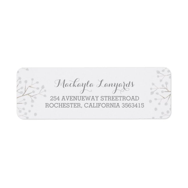 Babyns andedräkt Elegant White Bröllop Returadress Etikett (Framsidan)