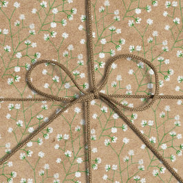 Babyns andningsblommor Boho Chic Baptism Bröllop Presentpapper