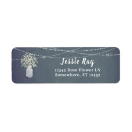 Babyns andningshalk B Grått och String Light Adres Returadress Etikett