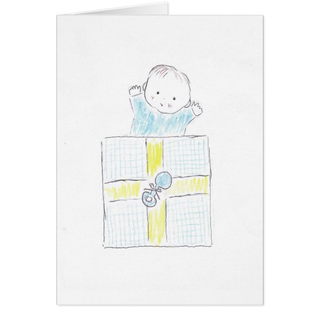 Babyöverrrakning Hälsningskort (Framsidan)